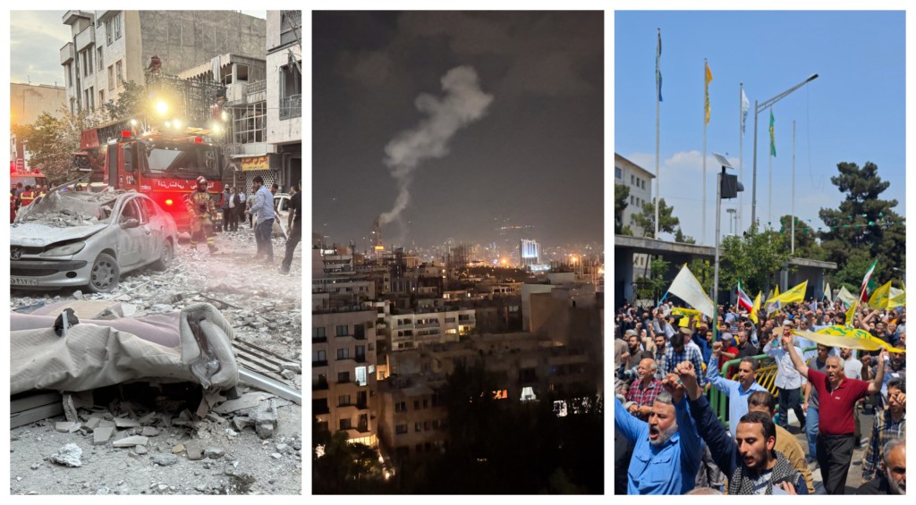 Collage of the Israel-Iran conflict