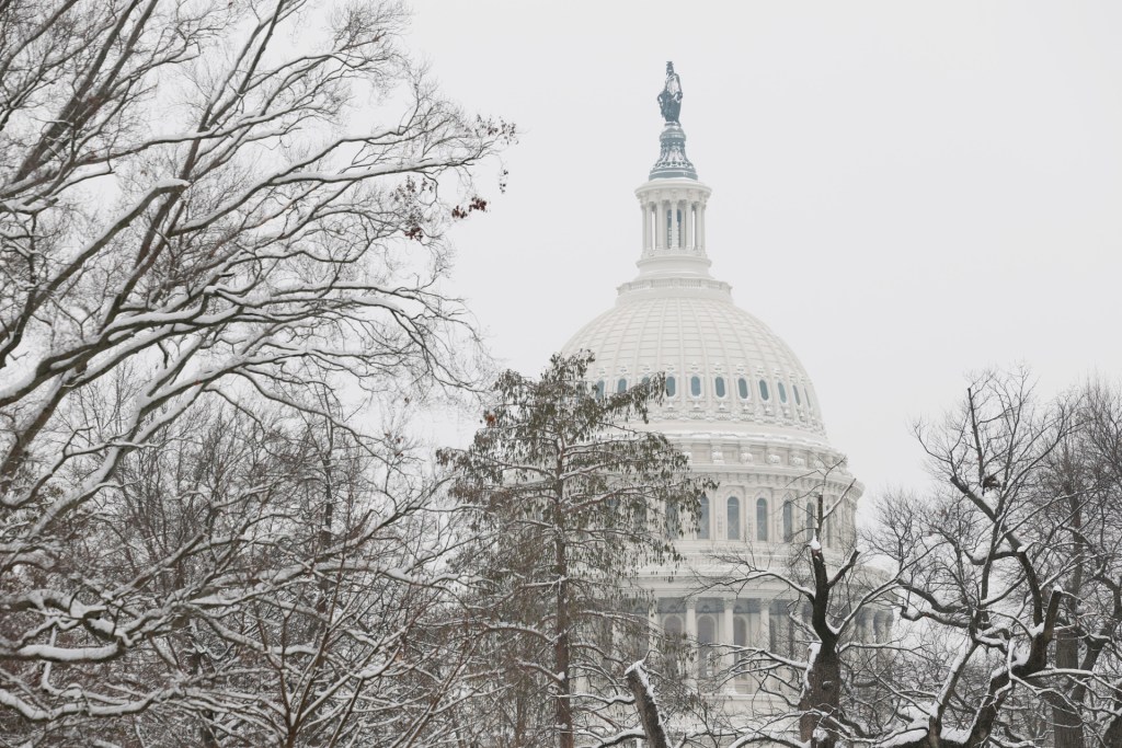 The U.S. Capitol Dome is seen on February 12, 2025 in Washington, DC. (via Getty Images)