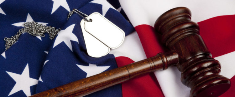 Gavel And Dog Tag On American Flag